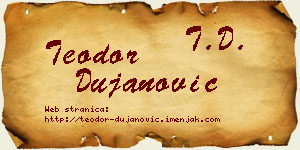 Teodor Dujanović vizit kartica